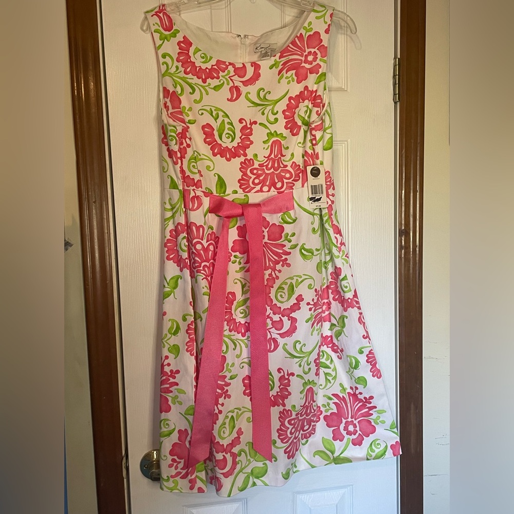 NWT Kim Rogers Women's Floral Print Sleeveless Midi Size 16 Dress